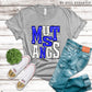 Mustangs Royal and White - DTF