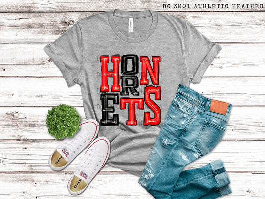 Hornets Red and Black - DTF