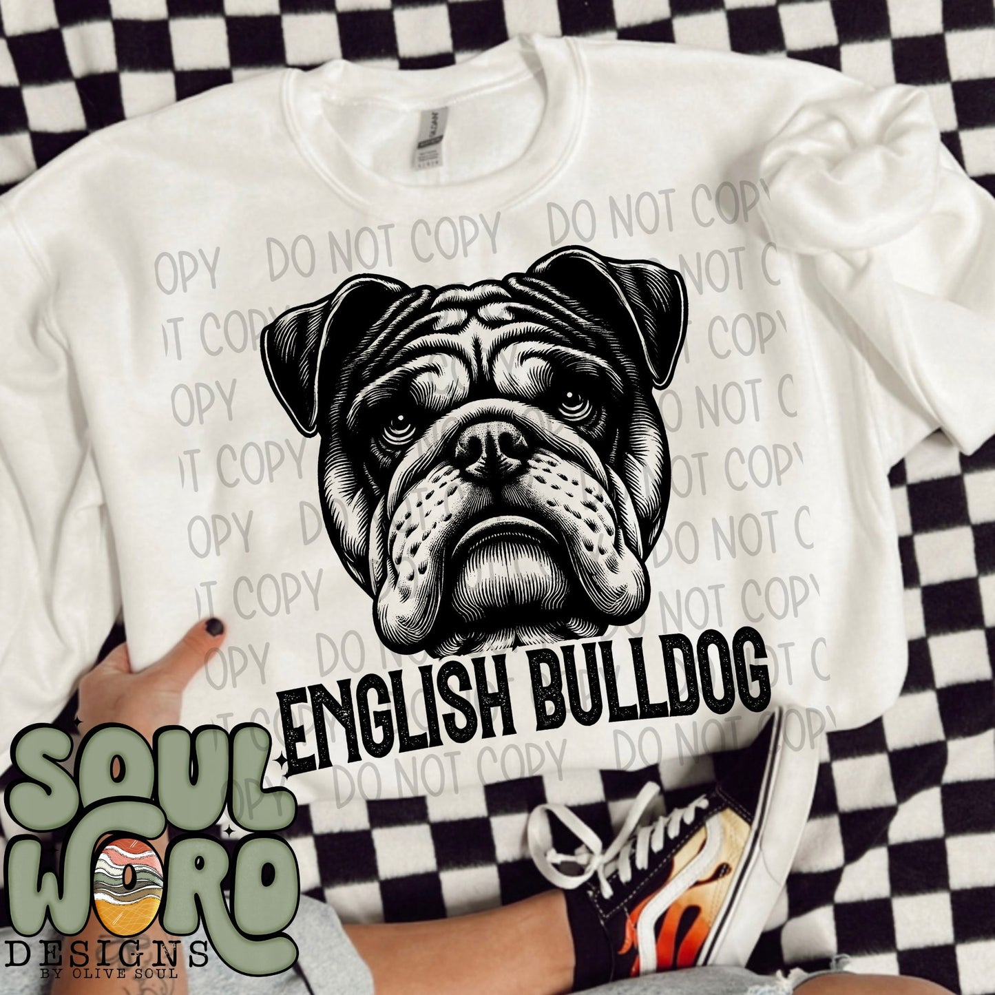 English Bulldog Portrait - DTF