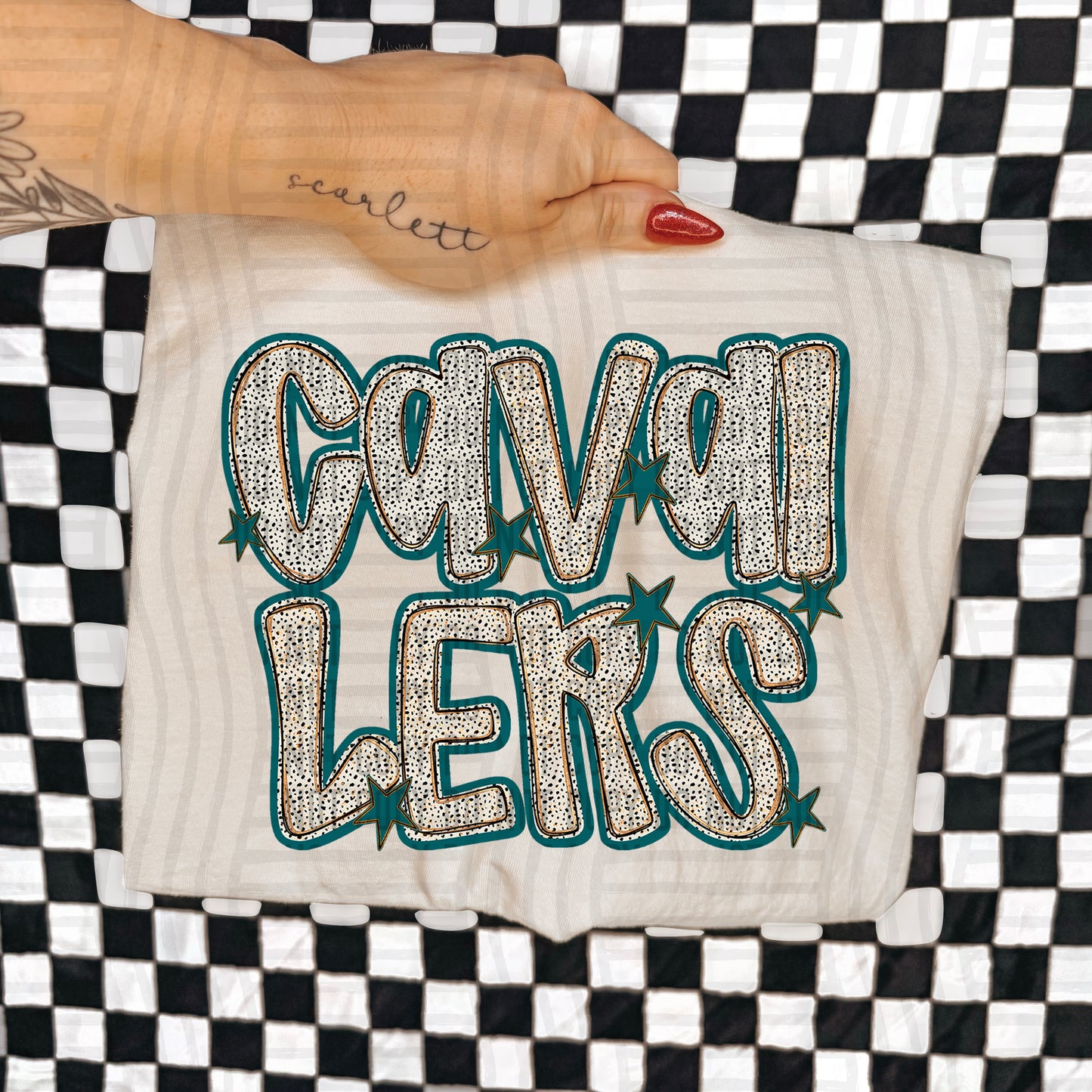 Teal Dotty (DROPDOWN MENU)-DTF&UV