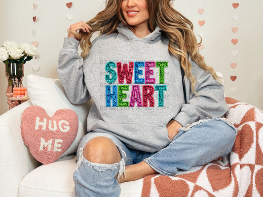 Sweetheart Faux Embroidery Sequin - DTF