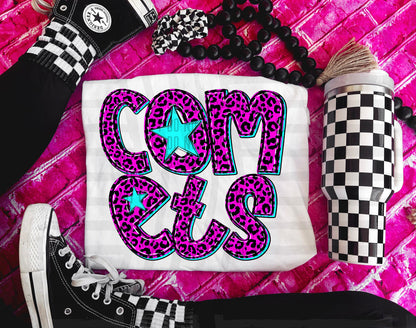 Pink Leopard Neon Mascots (dropdown)-DTF&UV