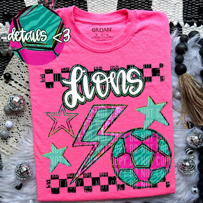 Soccer Bolt Mascots(Dropdown)-DTF