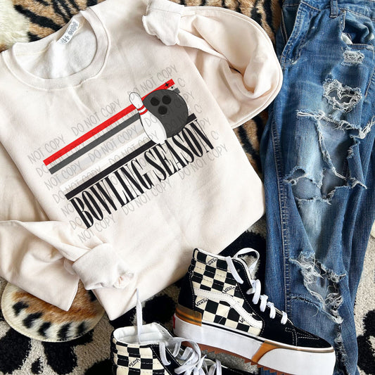 Bowling Season Retro Stripe-DTF
