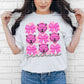 Panthers Coquette Checkered Faux Embroidery - DTF