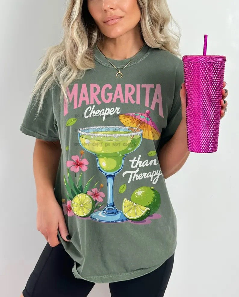 Margarita cheaper than therapy -DTF&UV