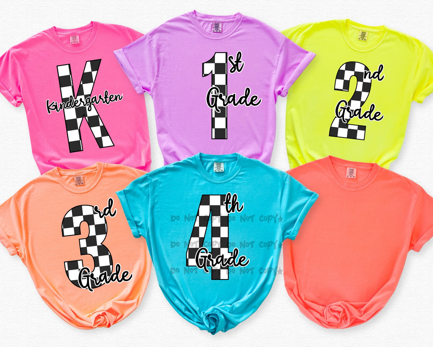 Retro School Grades black and white -(5 Options)-DTF
