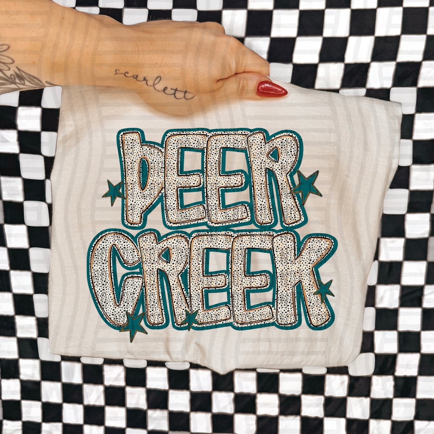 Teal Dotty (DROPDOWN MENU)-DTF&UV