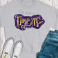 Tigers sequin purple gold-DTF