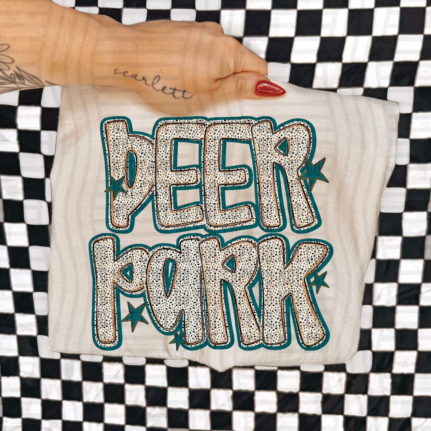 Teal Dotty (DROPDOWN MENU)-DTF&UV