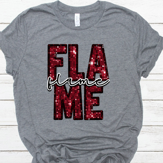 Flame sequin-DTF
