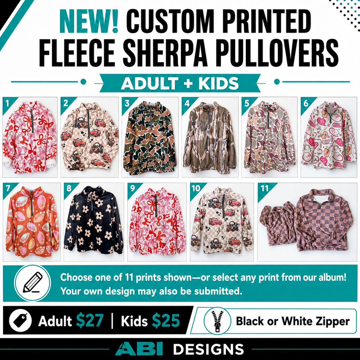 ABI Fleece Sherpa Pullover -Pre Order