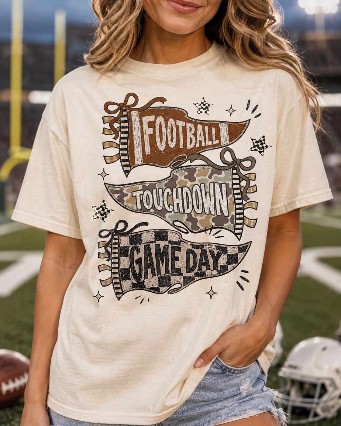 Football touchdown game day pennants-DTF&UV