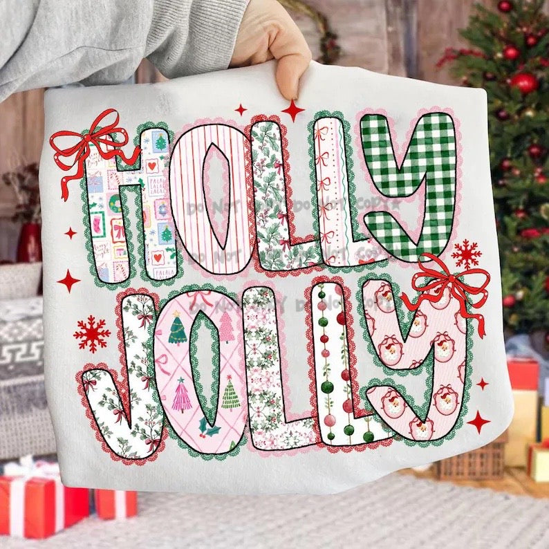 Holly Jolly patterns-DTF&UV