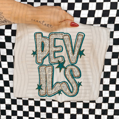 Teal Dotty (DROPDOWN MENU)-DTF&UV
