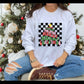 Merry Christmas Stacked Tree Checkered - DTF