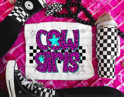 Pink Leopard Neon Mascots (dropdown)-DTF&UV