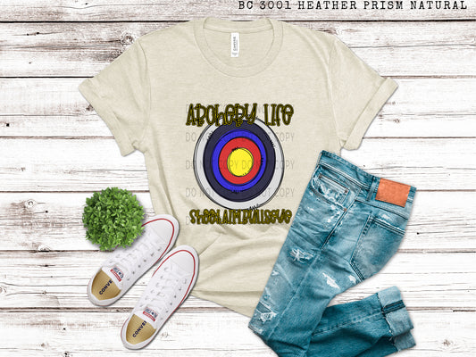 Archery Life Shoot Aim Bullseye -DTF