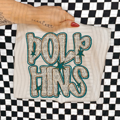Teal Dotty (DROPDOWN MENU)-DTF&UV