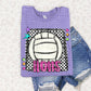 Bright preppy volleyball- (DROPDOWN MASCOT)-DTF&UV