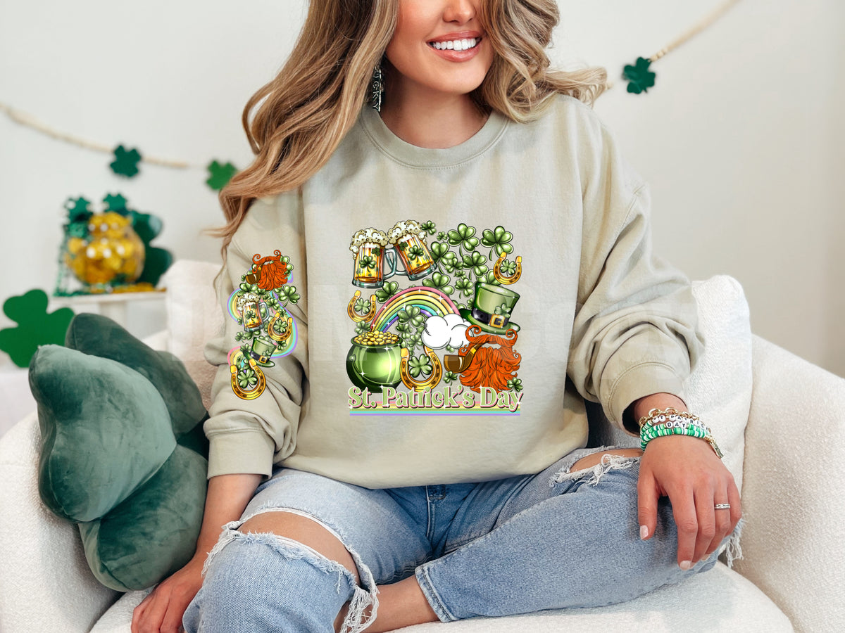 St Patrick’s Day (FRONT OF SHIRT & SLEEVE COMBO)-DTF