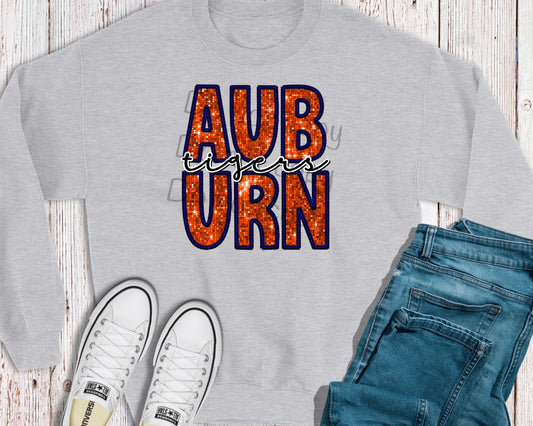 Auburn tigers sequin-DTF