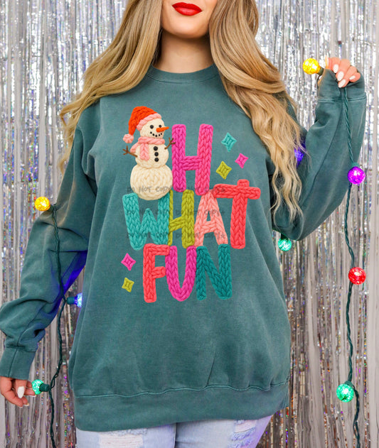 Oh what Fun snowman- DTF & UV