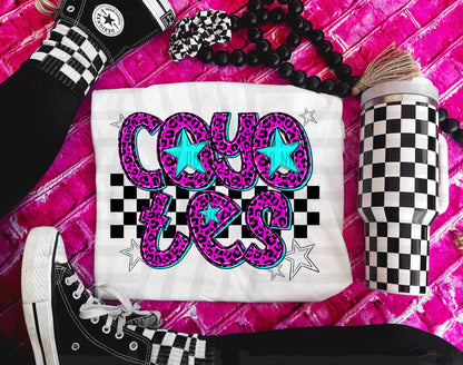 Pink Leopard Neon Mascots (dropdown)-DTF&UV