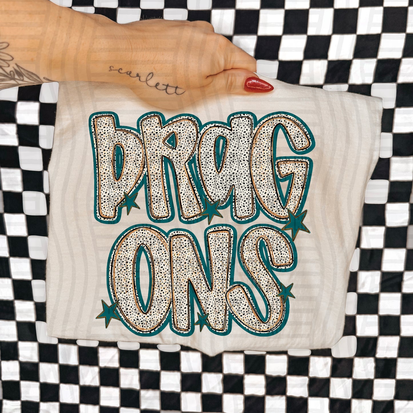 Teal Dotty (DROPDOWN MENU)-DTF&UV