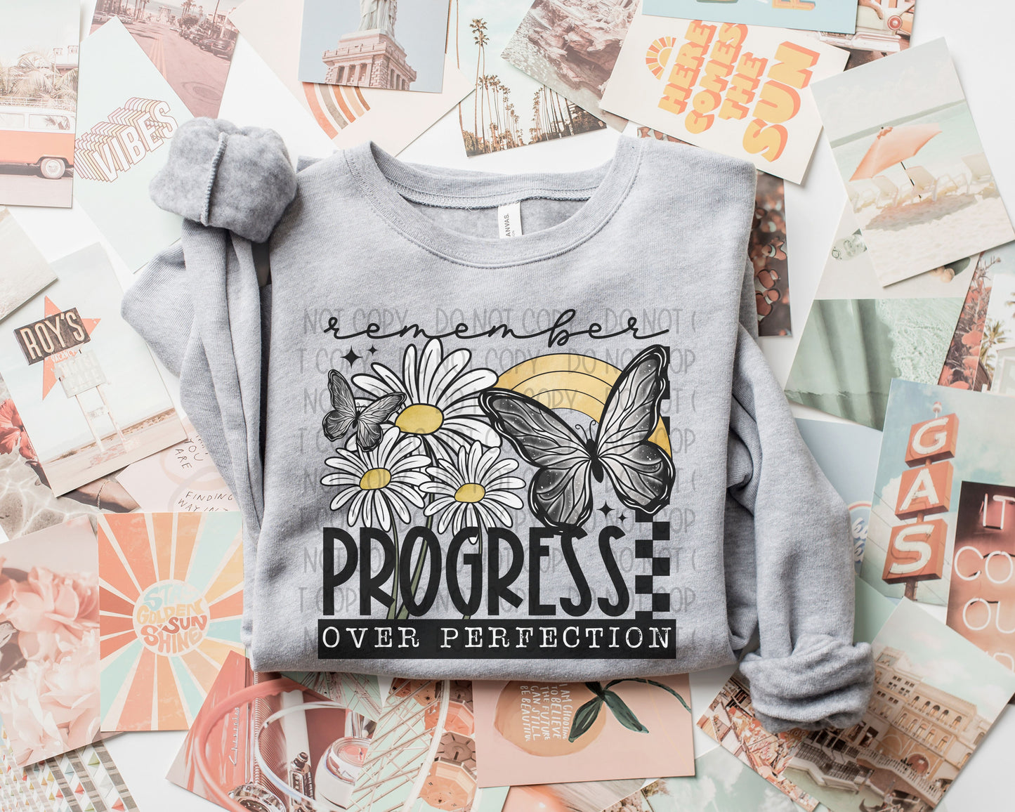 Remember Progress Over Protection Butterfly Checkered - DTF