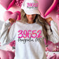 Pretty in Pink Custom Zip Code- DTF