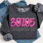 Pretty in Pink Custom Zip Code- DTF