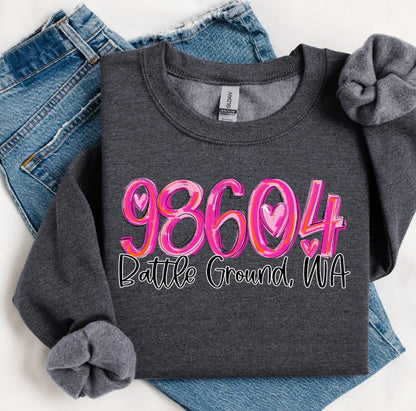 Pretty in Pink Custom Zip Code- DTF