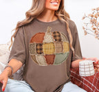 Faux quilt patch pumpkin- DTF&UV