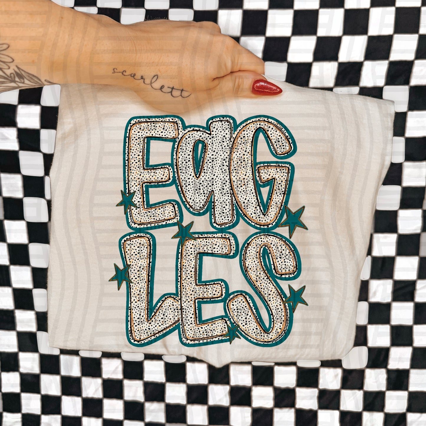 Teal Dotty (DROPDOWN MENU)-DTF&UV