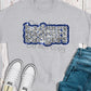 Badgers silver sequin stacked -DTF