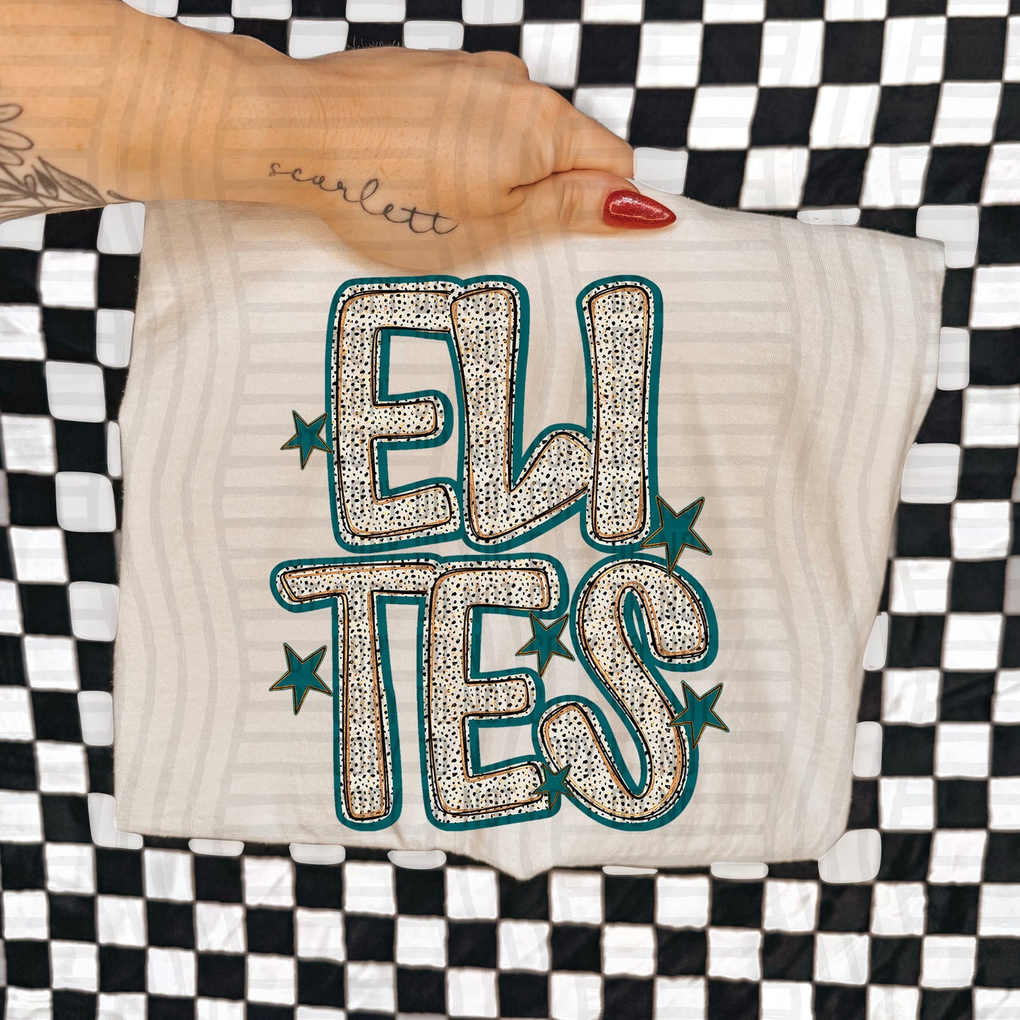 Teal Dotty (DROPDOWN MENU)-DTF&UV