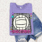 Bright preppy volleyball- (DROPDOWN MASCOT)-DTF&UV