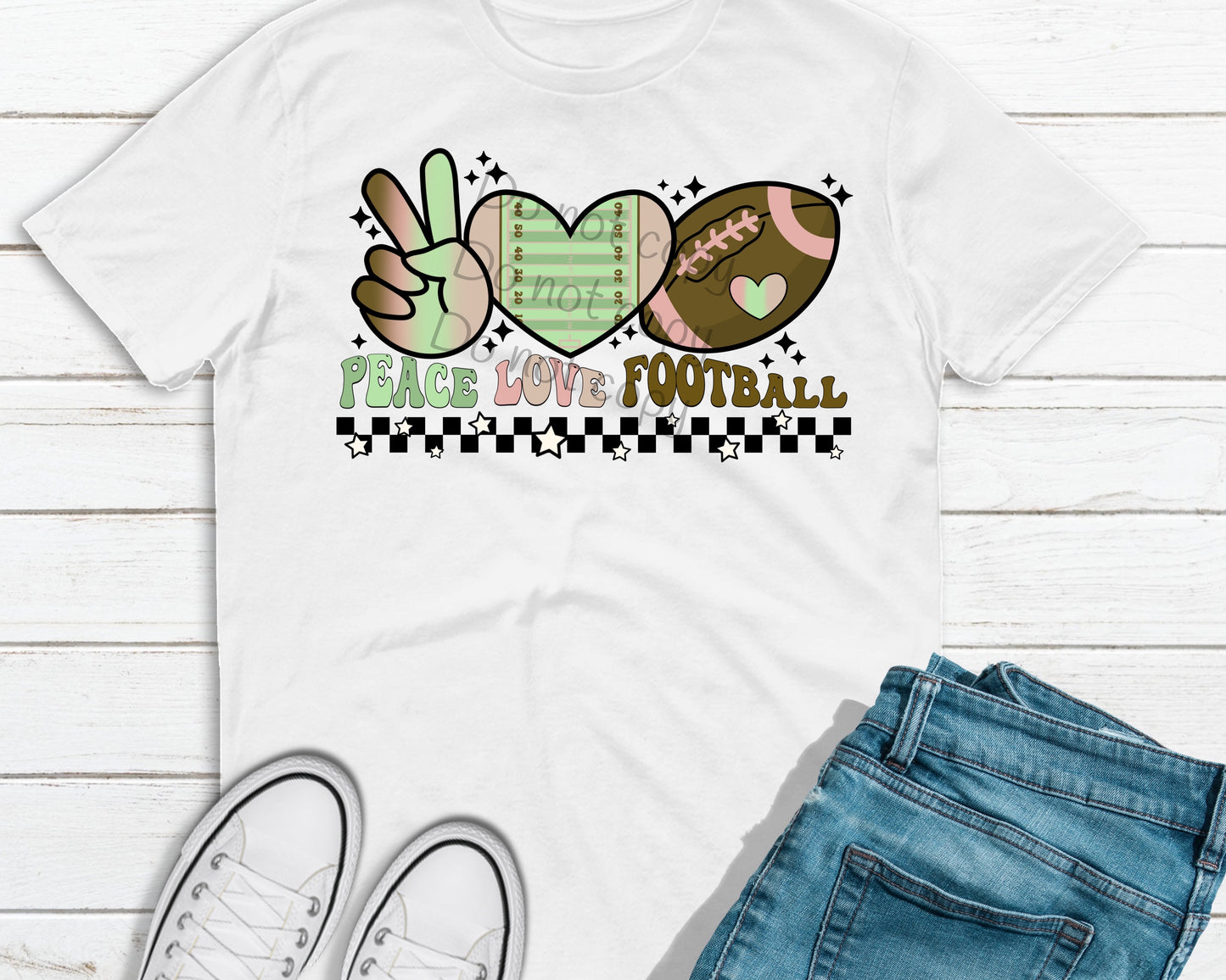 Peace love football stars-DTF