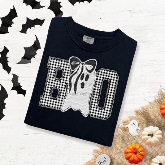Black and white ghost BOO- DTF&UV