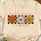 Halloween vibes flowers pumpkin faces-DTF