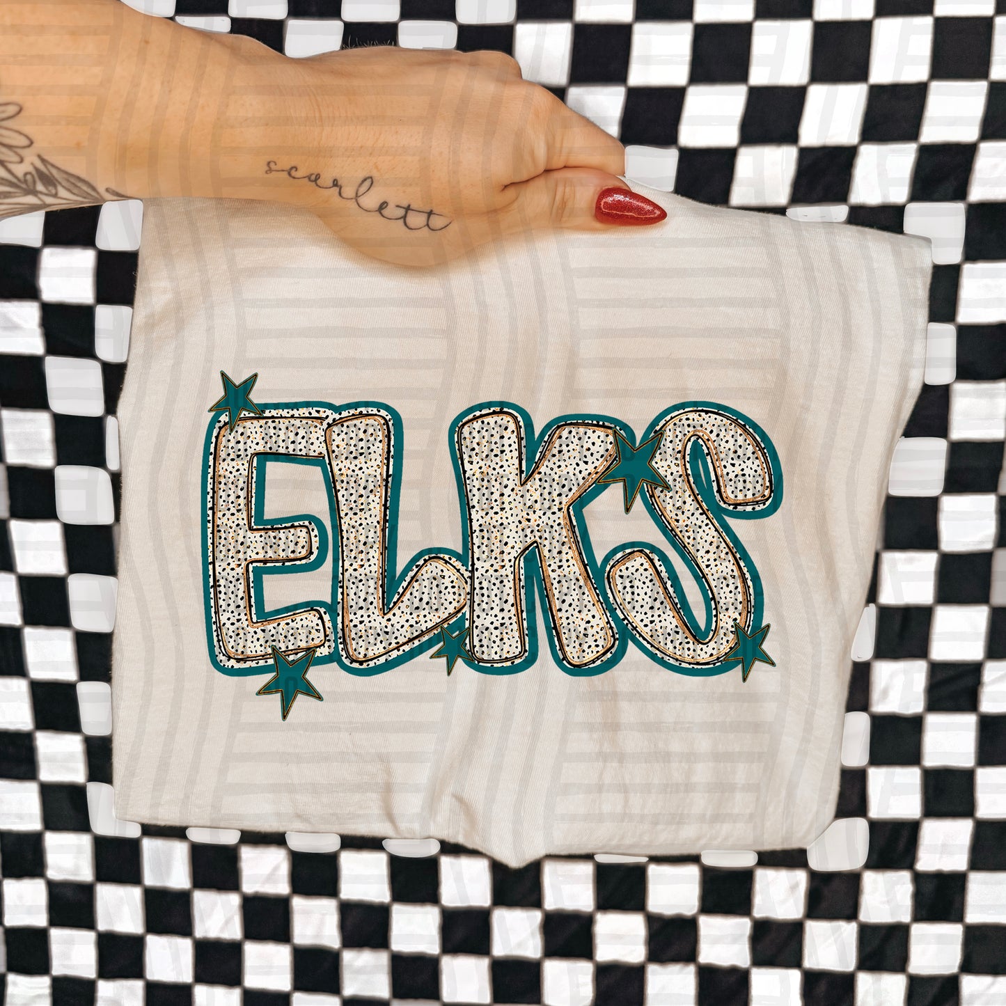 Teal Dotty (DROPDOWN MENU)-DTF&UV