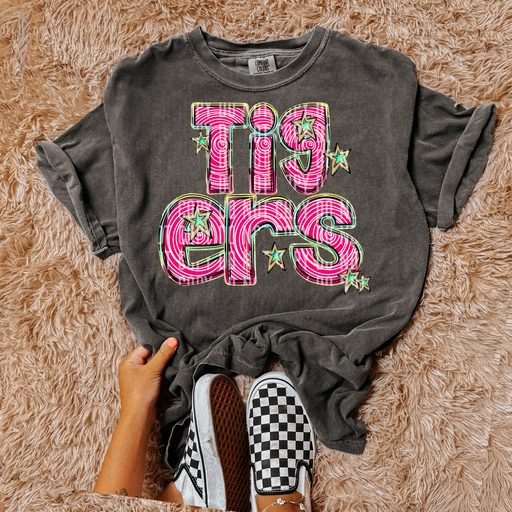 Pink Swirls Mascots(Dropdown)-DTF