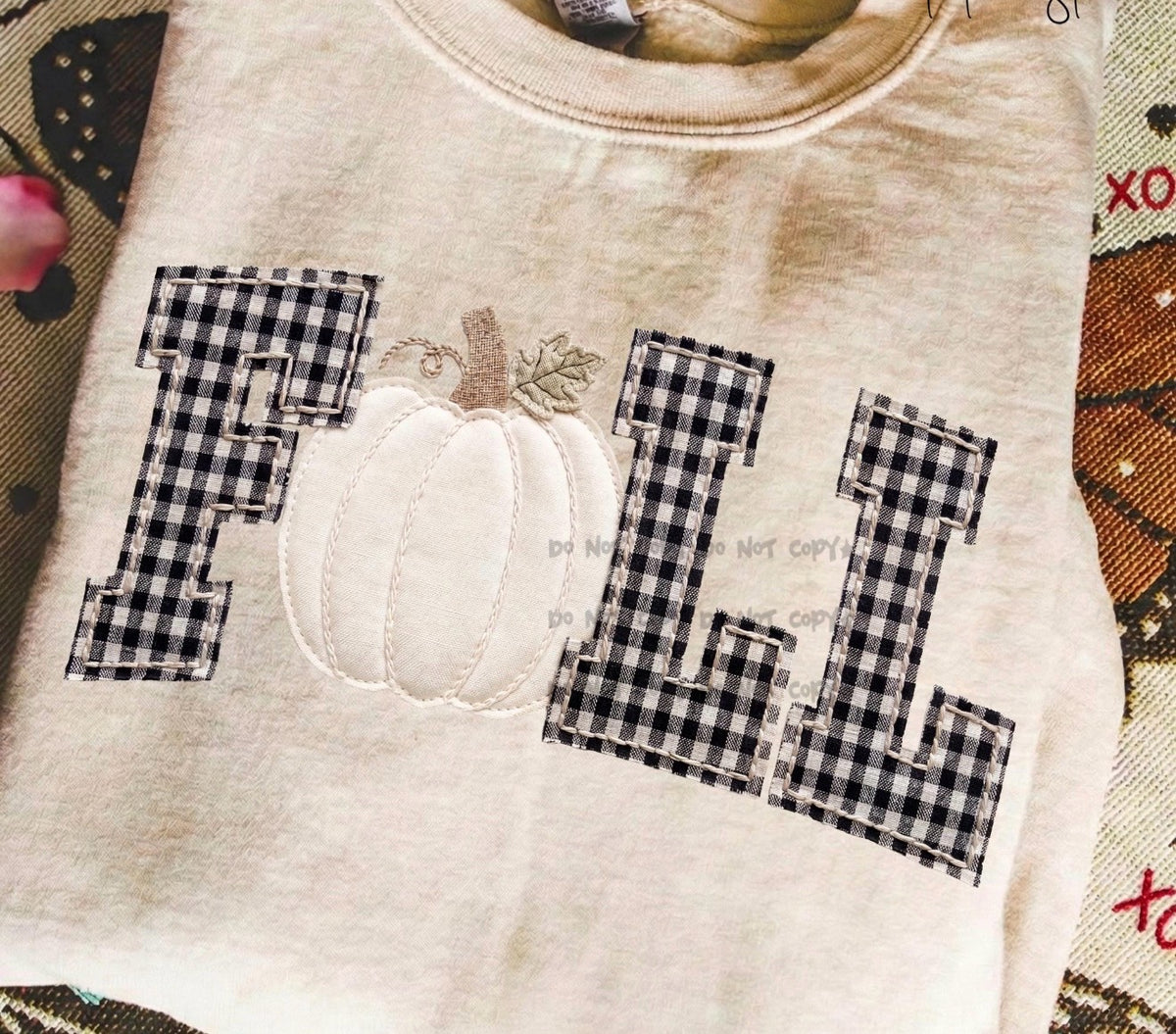 Black gingham Fall-DTF