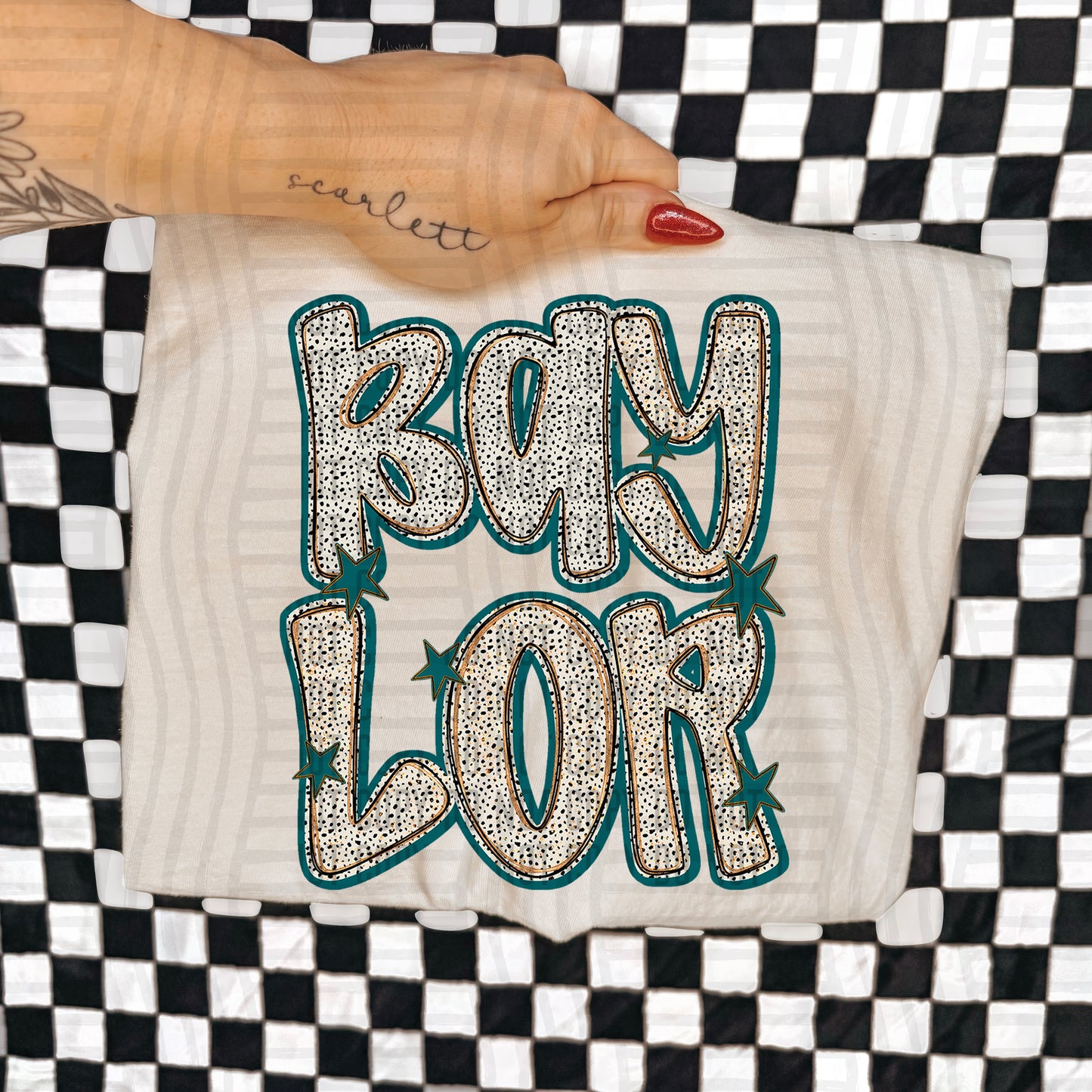 Teal Dotty (DROPDOWN MENU)-DTF&UV