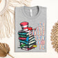Oh the places you will go hat on books-DTF