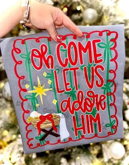 Oh Come let us Adore Him (Back)-DTF&UV