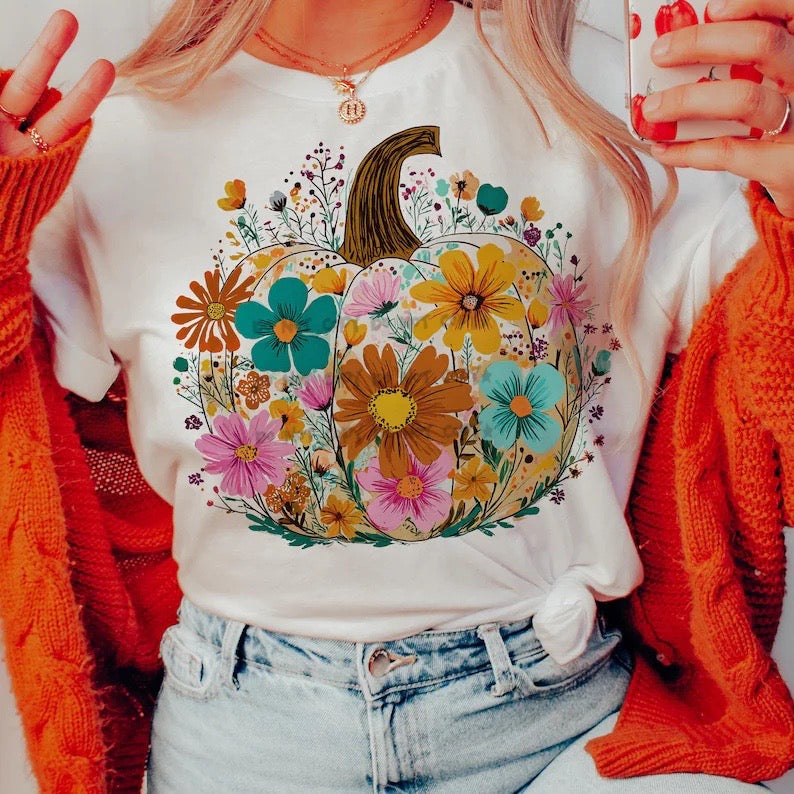 Flower pumpkin-DTF&UV