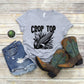 Crop Top Blk Distressed - DTF