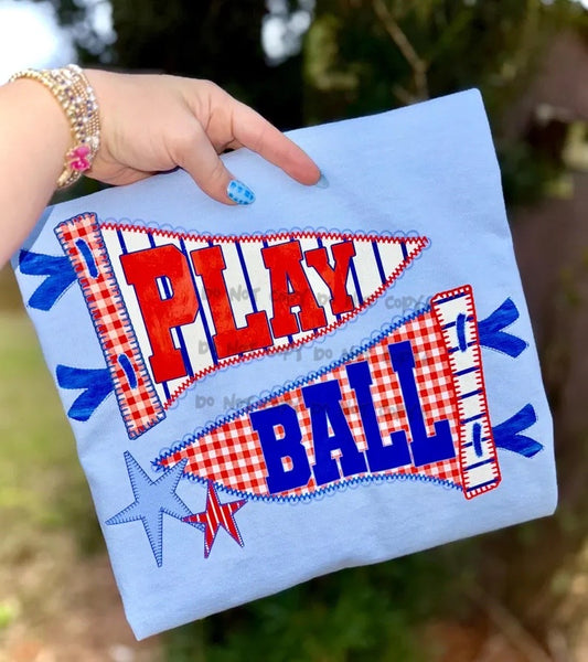 Play Ball pennants -DTF&UV